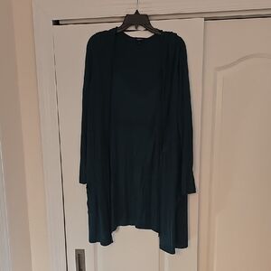 Torrid Teal Knit Cardigan With Drawstring Waist And Pockets